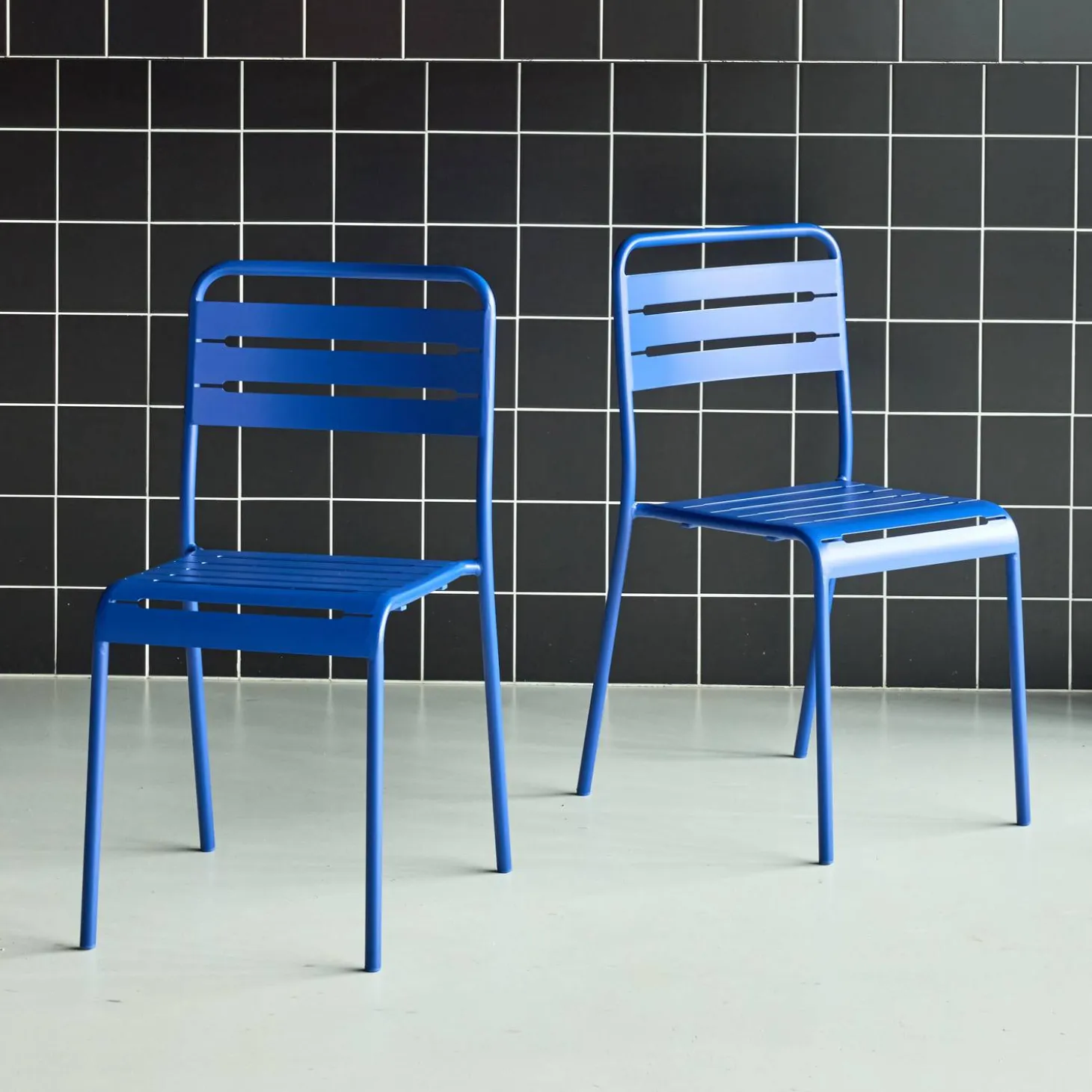 Tuinstoelen metaal (set van 2)