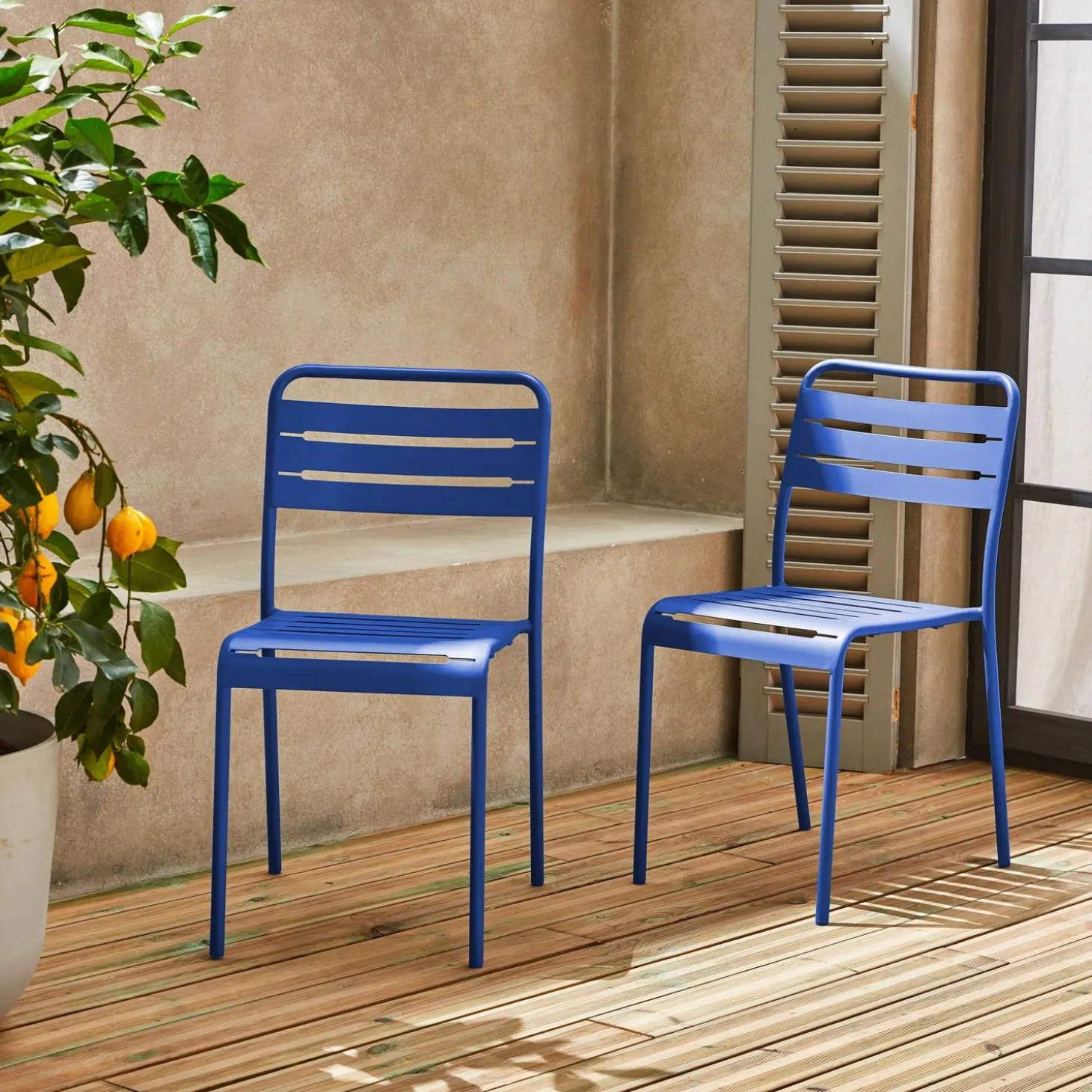 Tuinstoelen metaal (set van 2)