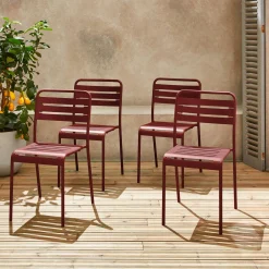 Tuinstoelen metaal (set van 4)