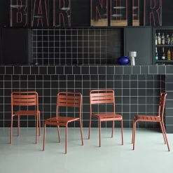 Tuinstoelen metaal (set van 4)