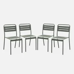 Tuinstoelen metaal (set van 4)