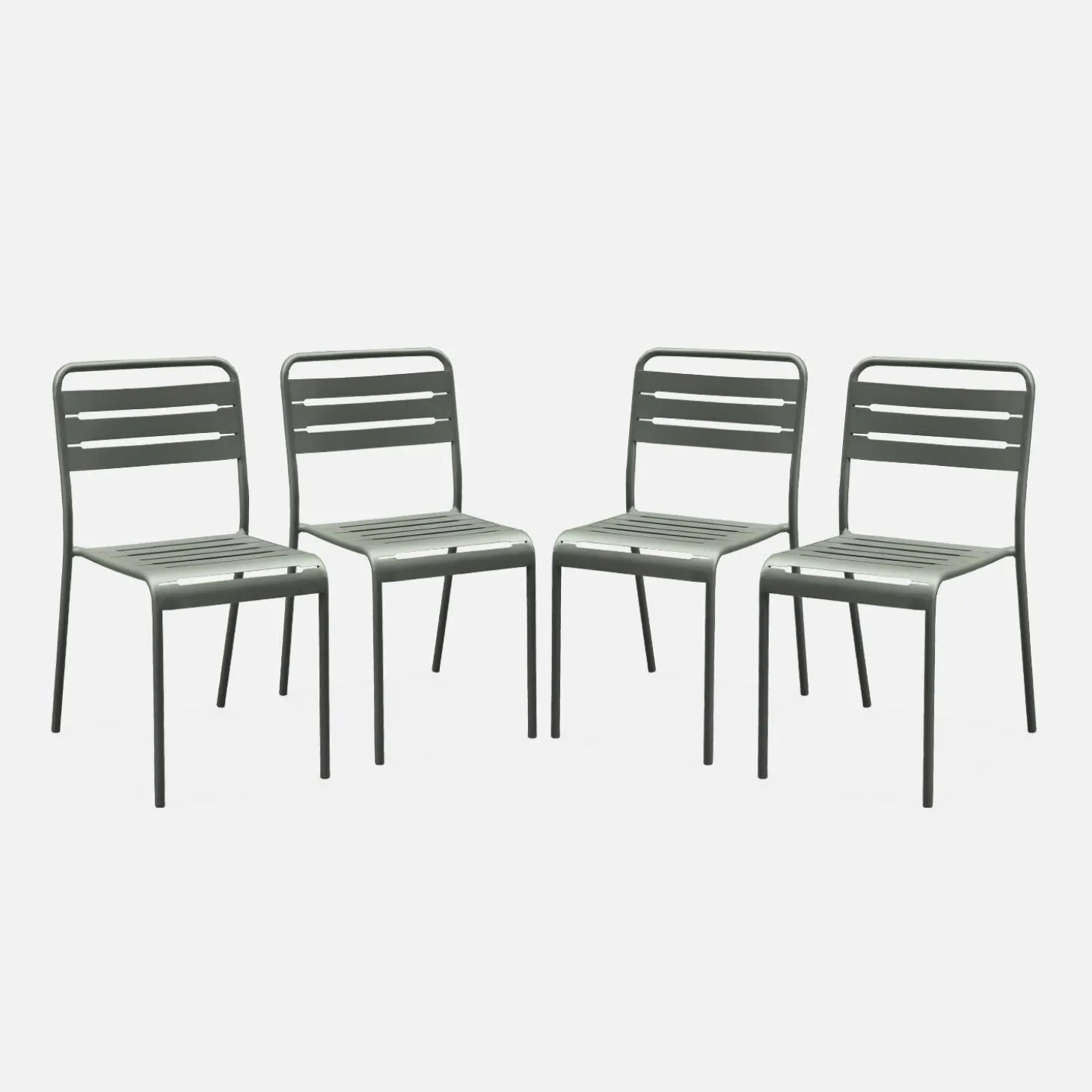 Tuinstoelen metaal (set van 4)