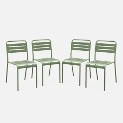 Tuinstoelen metaal (set van 4)