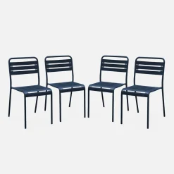 Tuinstoelen metaal (set van 4)