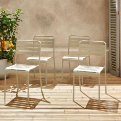 Tuinstoelen metaal (set van 4)