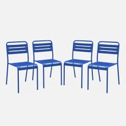 Tuinstoelen metaal (set van 4)