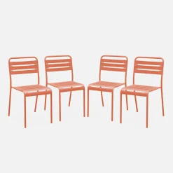 Tuinstoelen metaal (set van 4)