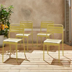 Tuinstoelen metaal (set van 4)