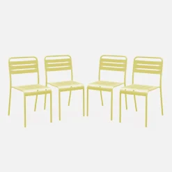 Tuinstoelen metaal (set van 4)