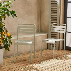 Tuinstoelen metaal (set van 2)