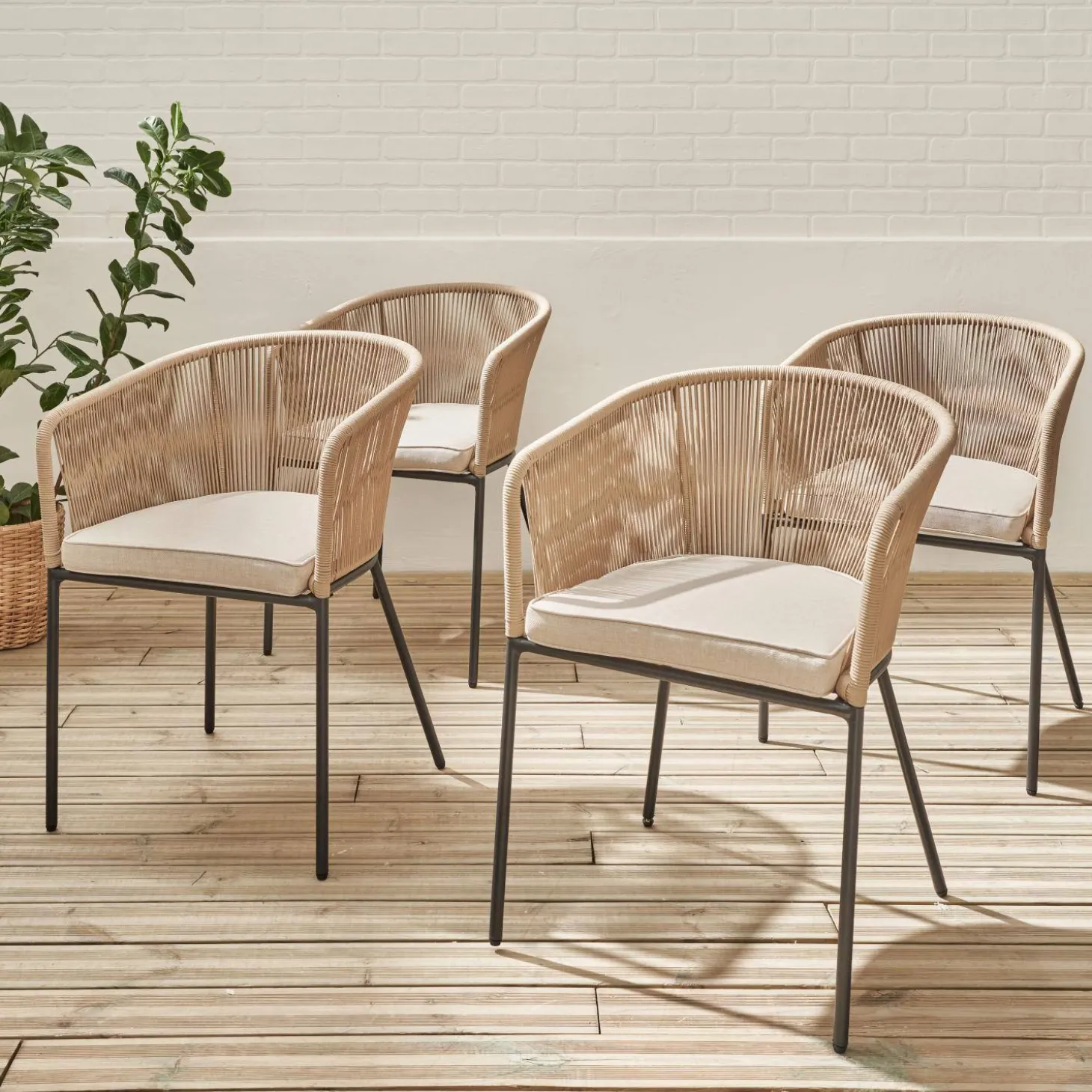 Tuinstoelen, set van 4