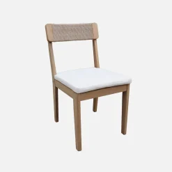 Tuinstoelen van acacia en touw (set van 4)