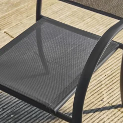 Tuinstoelen van aluminium en textileen (set van 2)