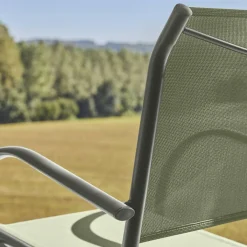 Tuinstoelen van aluminium en textileen (set van 2)