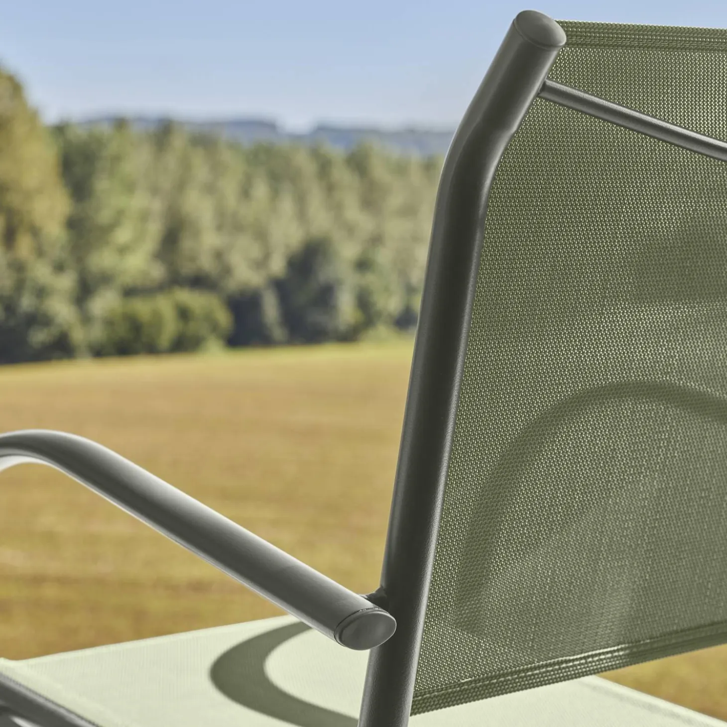 Tuinstoelen van aluminium en textileen (set van 2)