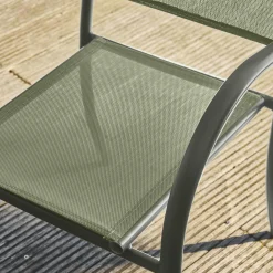 Tuinstoelen van aluminium en textileen (set van 2)