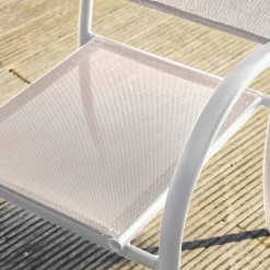Tuinstoelen van aluminium en textileen (set van 2)