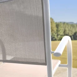 Tuinstoelen van aluminium en textileen (set van 2)