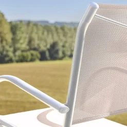 Tuinstoelen van aluminium en textileen (set van 2)