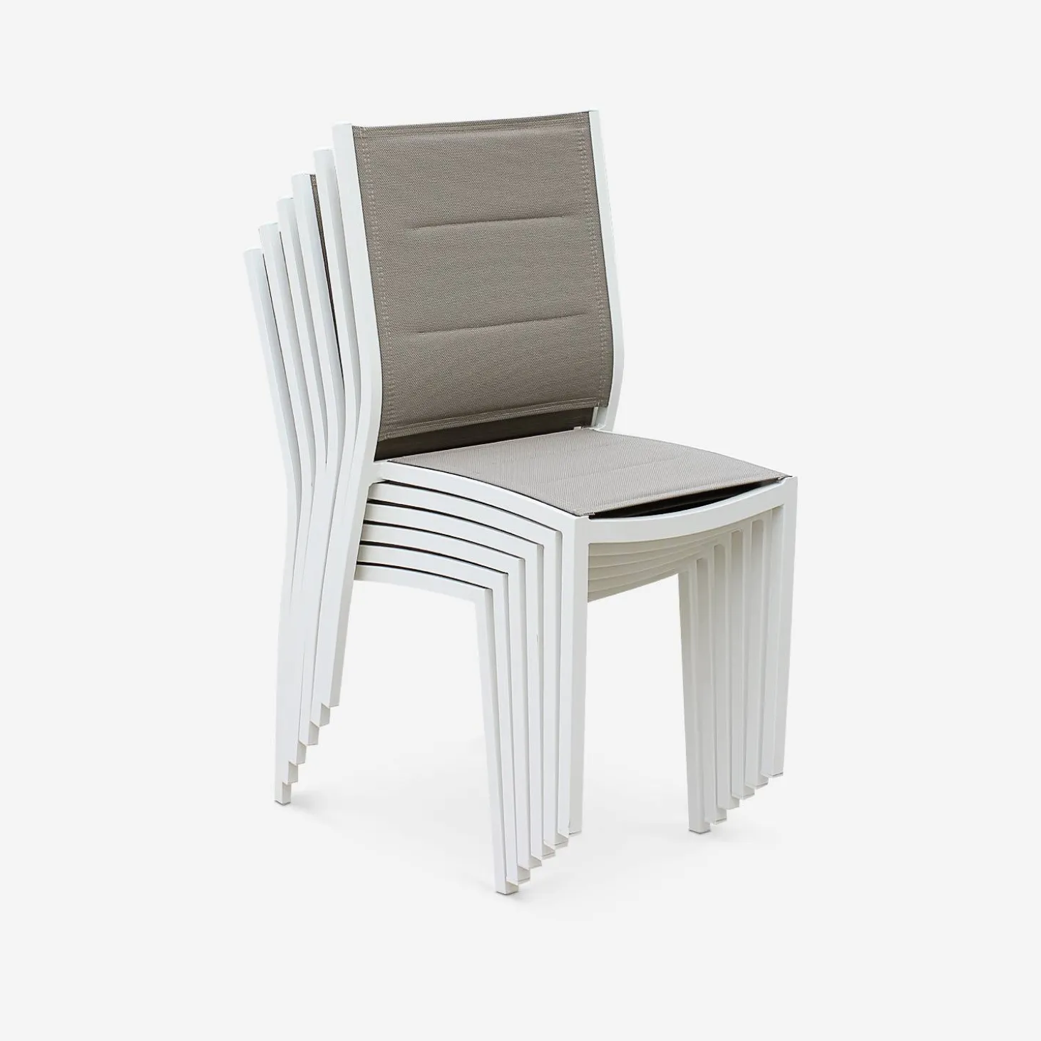 Tuinstoelen van aluminium, stapelbaar (set van 2)