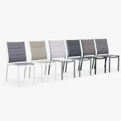 Tuinstoelen van aluminium, stapelbaar (set van 2)