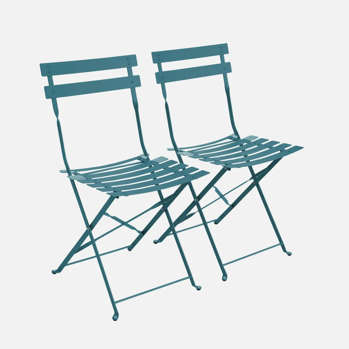 Tuinstoelen van metaal opklapbaar (set van 2)