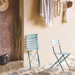 Tuinstoelen van metaal opklapbaar (set van 2)