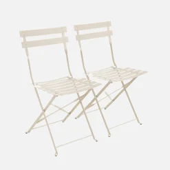 Tuinstoelen van metaal opklapbaar (set van 2)