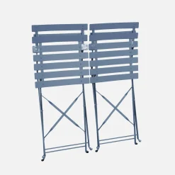 Tuinstoelen van metaal opklapbaar (set van 2)