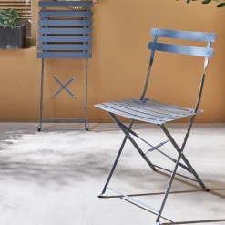 Tuinstoelen van metaal opklapbaar (set van 2)