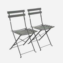Tuinstoelen van metaal opklapbaar (set van 2)