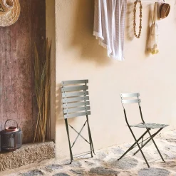 Tuinstoelen van metaal opklapbaar (set van 2)