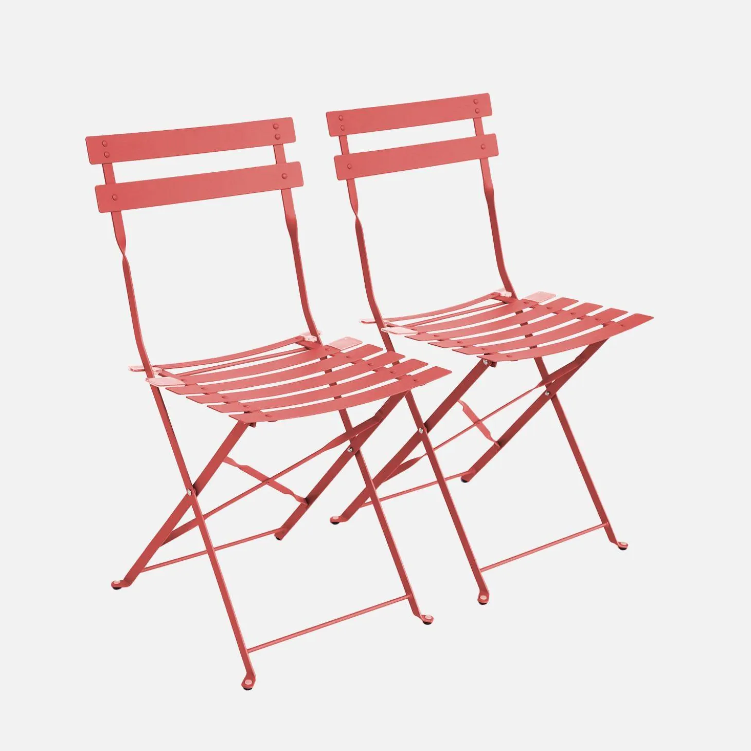 Tuinstoelen van metaal opklapbaar (set van 2)