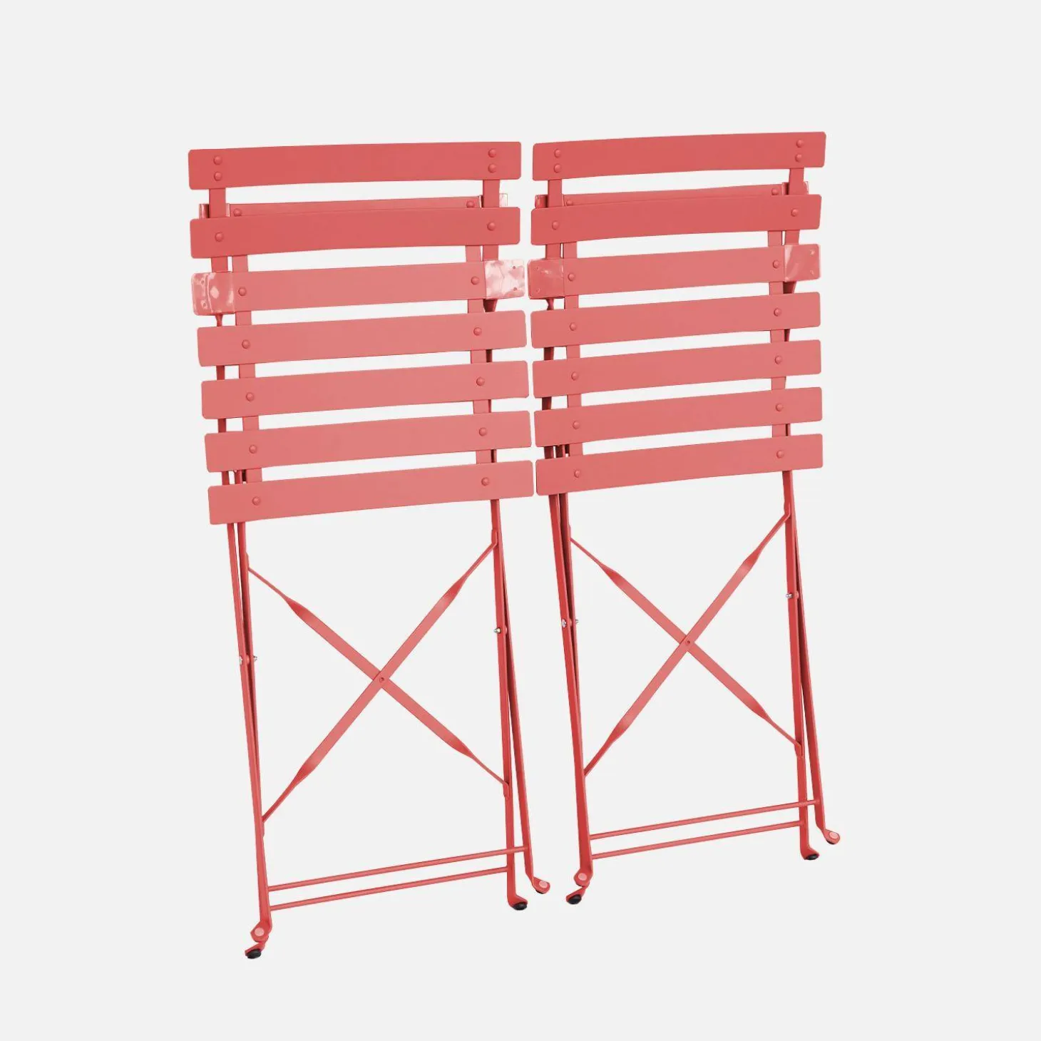Tuinstoelen van metaal opklapbaar (set van 2)