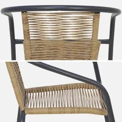 Tuinstoelen van staal en kunststof (set van 4)
