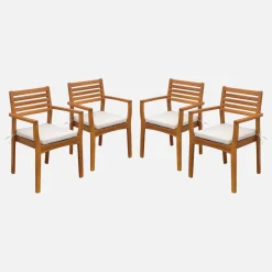 Tuinstoel van acacia hout (set van 4)