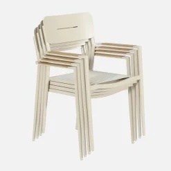 Tuinstoel van aluminium en textileen (set van 4)