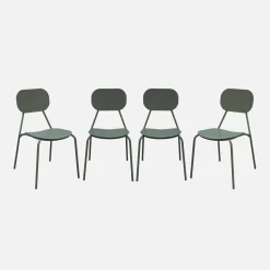 Tuinstoel van aluminium (set van 4)