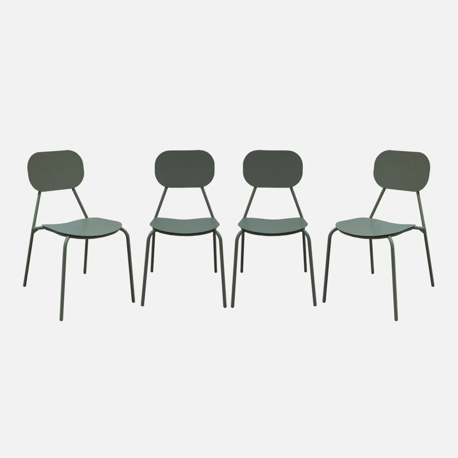 Tuinstoel van aluminium (set van 4)