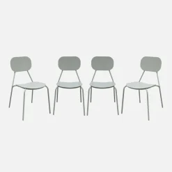 Tuinstoel van aluminium (set van 4)