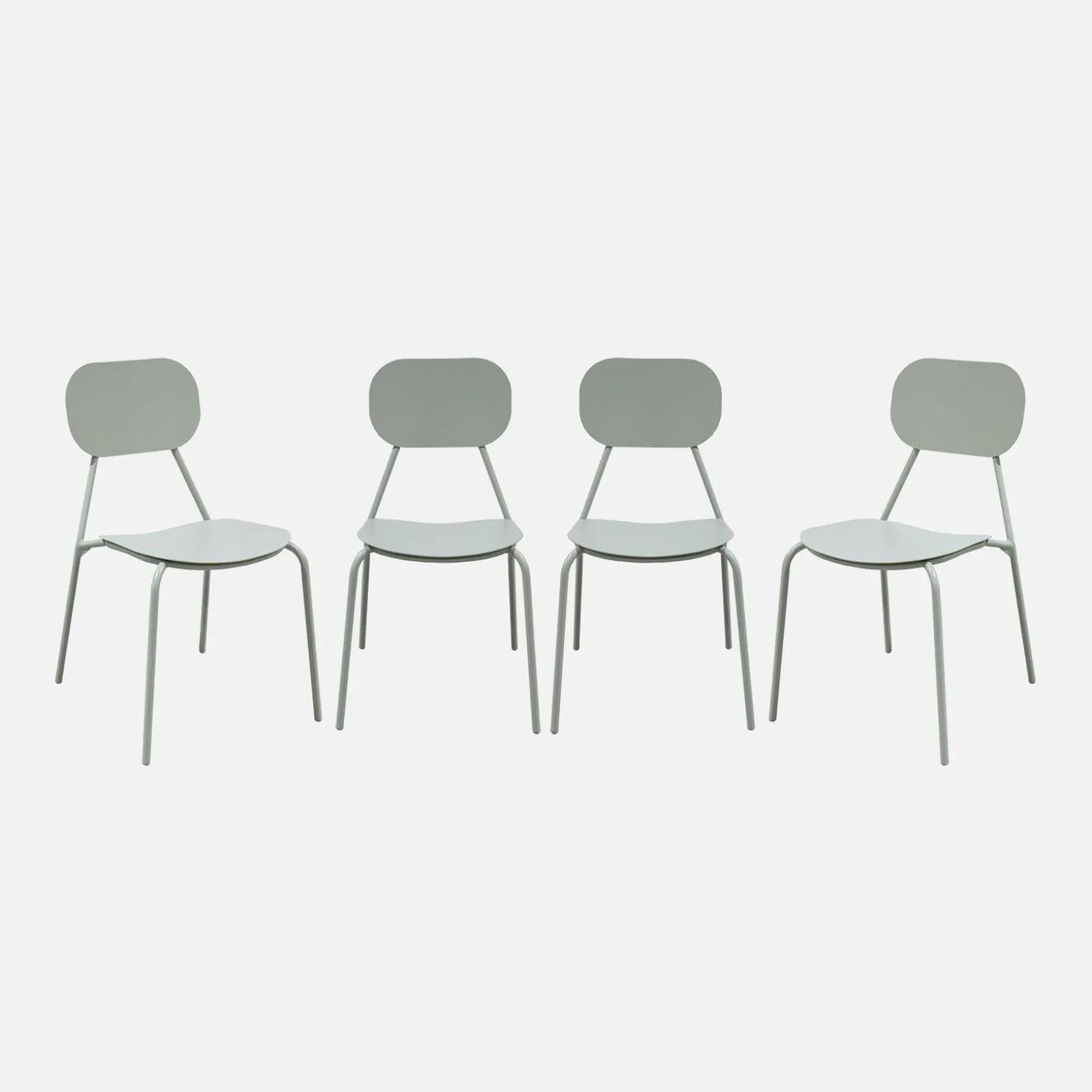 Tuinstoel van aluminium (set van 4)