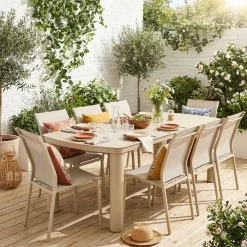 Tuintafel aluminium met 8 stoelen
