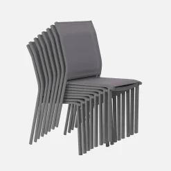 Tuintafel aluminium met 8 stoelen