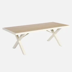 Tuintafel en 8 stoelen aluminium