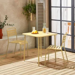 Tuintafel met 2 stoelen