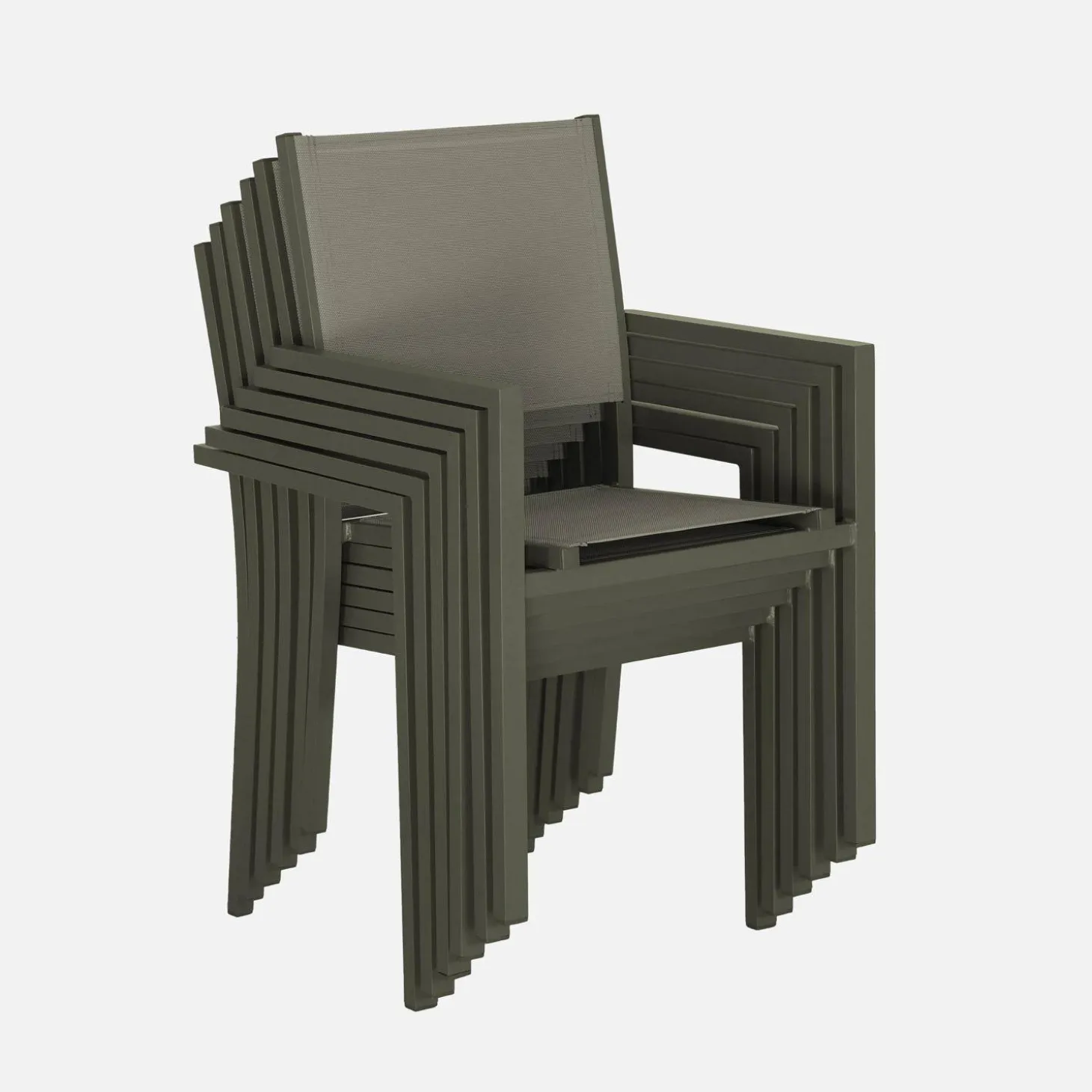 Tuintafel met 6 stoelen aluminium