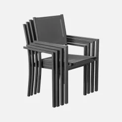 Tuintafel met 8 stoelen aluminium
