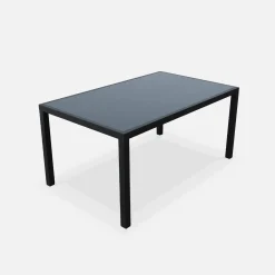 Tuintafel met 6 stoelen aluminium