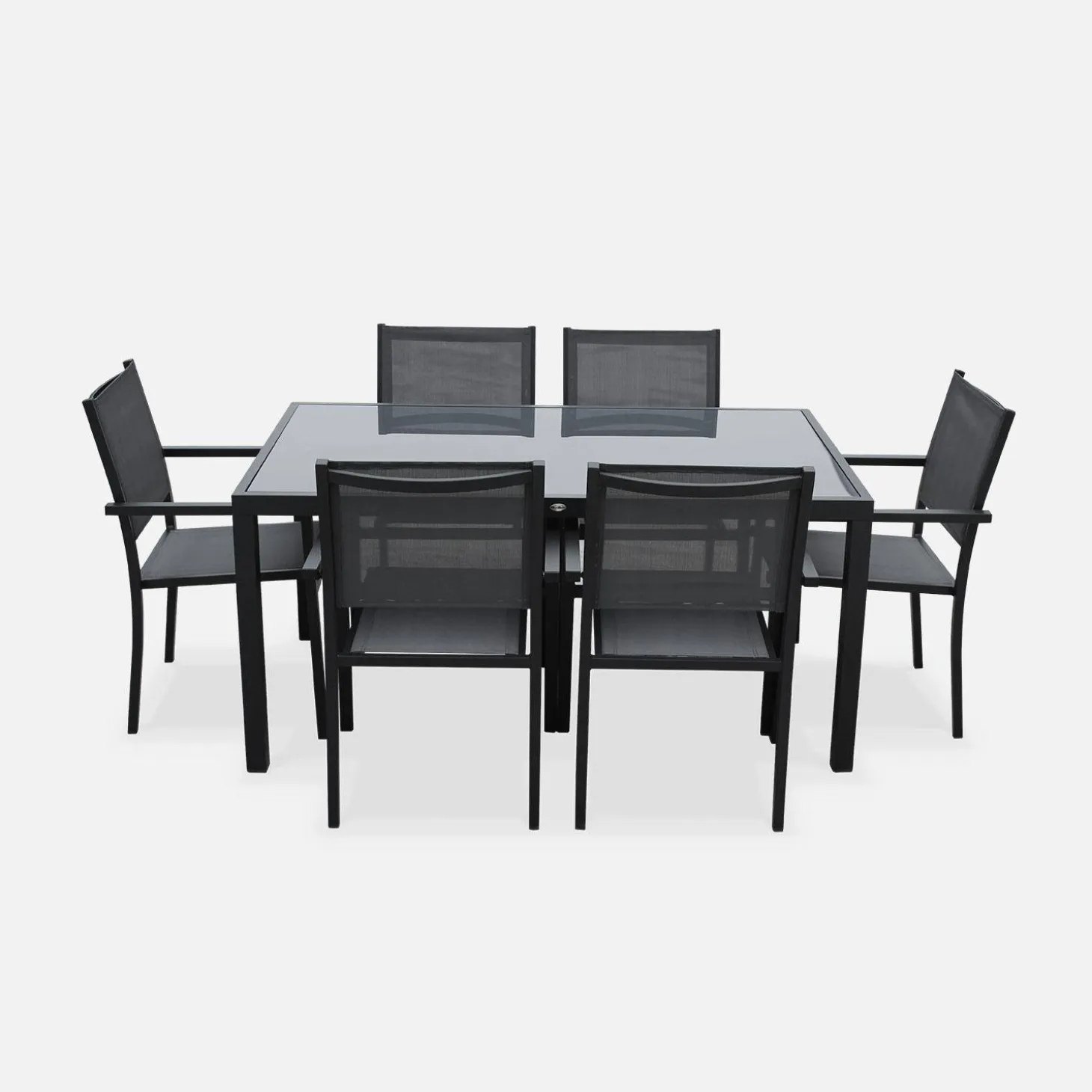 Tuintafel met 6 stoelen aluminium