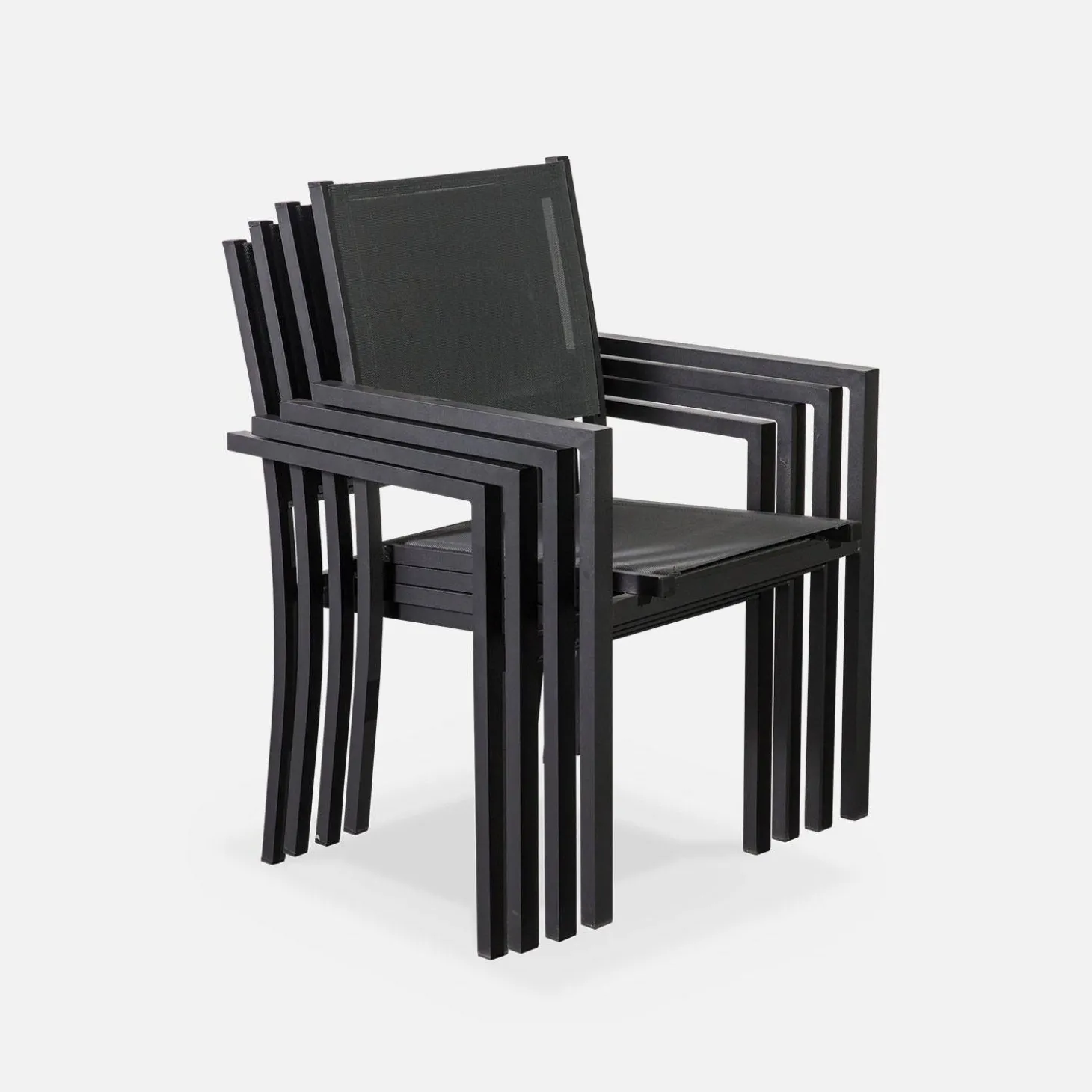 Tuintafel met 6 stoelen aluminium